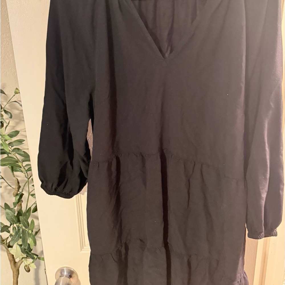 Elegant Black Long Sleeve Dress